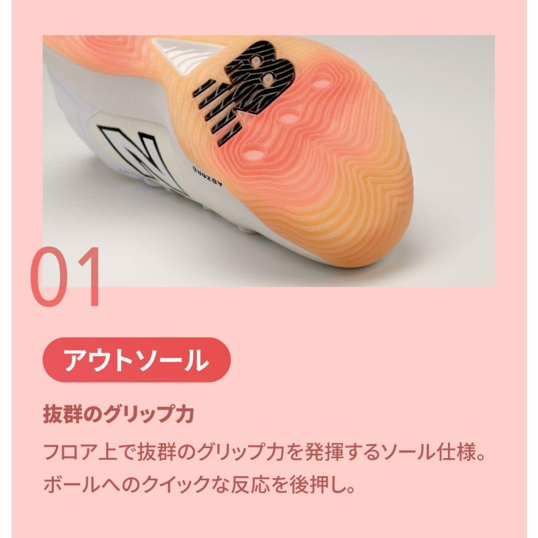 【27cm】New Balance バレーボールシューズ ※箱無し、グレーの紐付