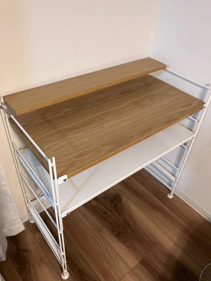 無印良品 スチールユニットシェルフ 84cm幅 オーク材PCデスク 在宅ワーク
