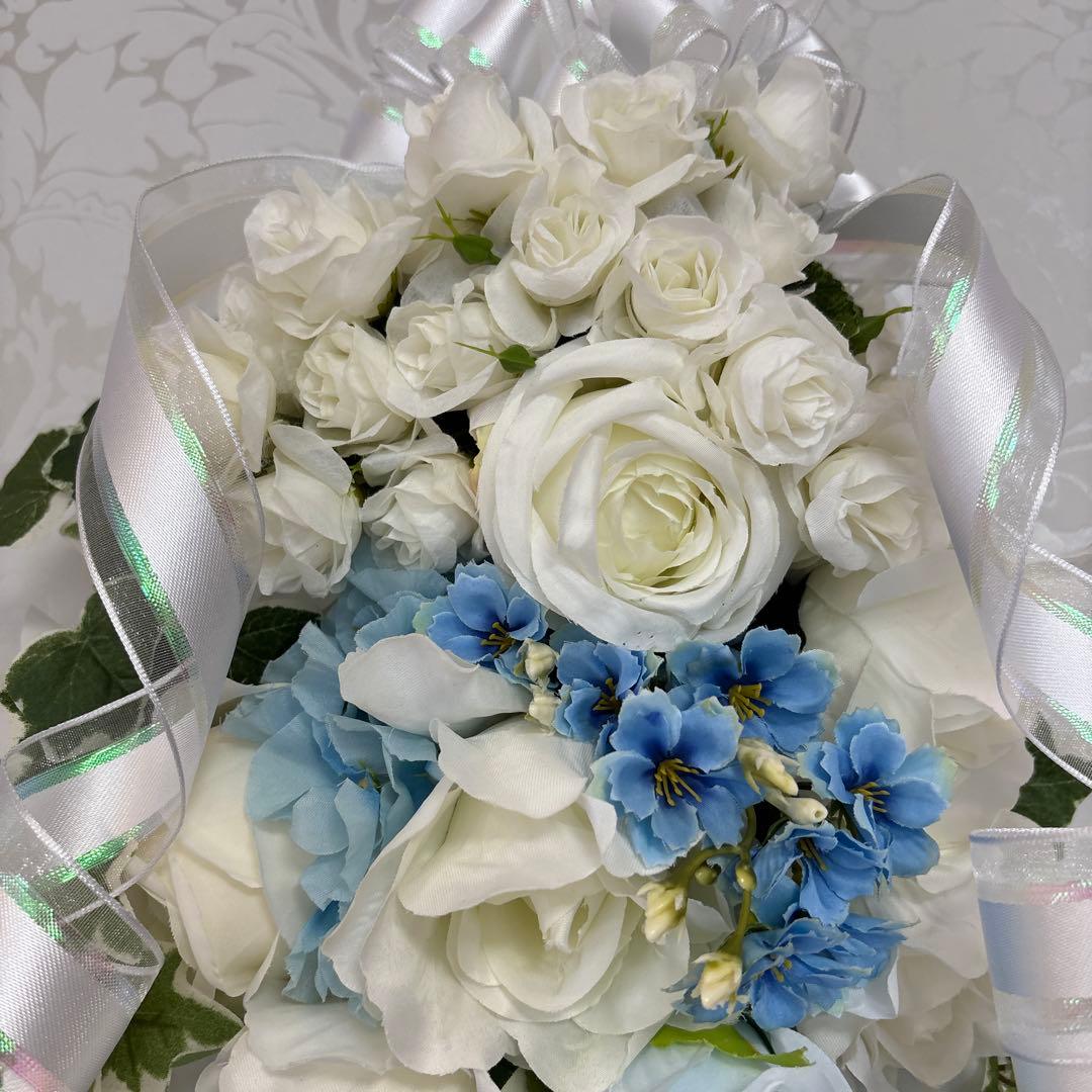 シンデレラブルーとアイスブルーのスワッグ 限定1点 特別価格