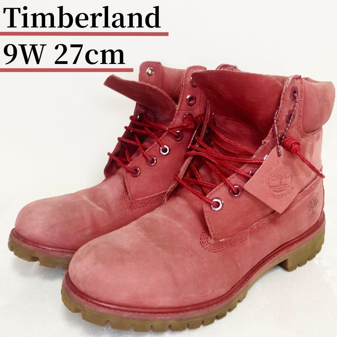 【k】ティンバーランド レッド 6インチ プレミアムブーツ メンズ 27