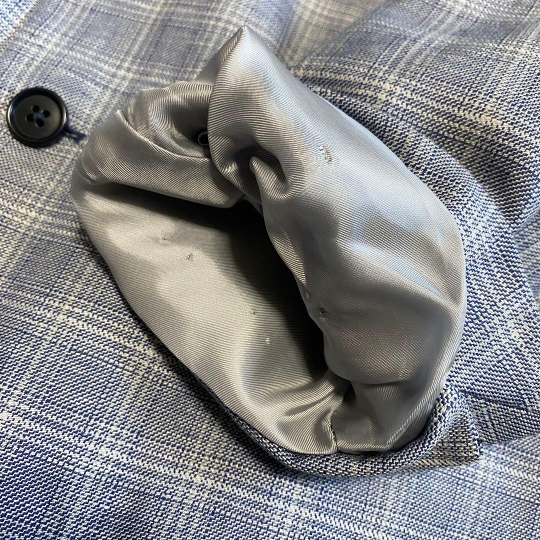 【希少3XL相当】ブルックスブラザーズ リネン テーラードジャケット チェック