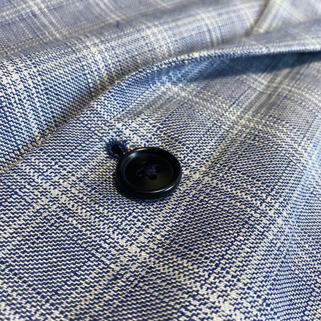 【希少3XL相当】ブルックスブラザーズ リネン テーラードジャケット チェック