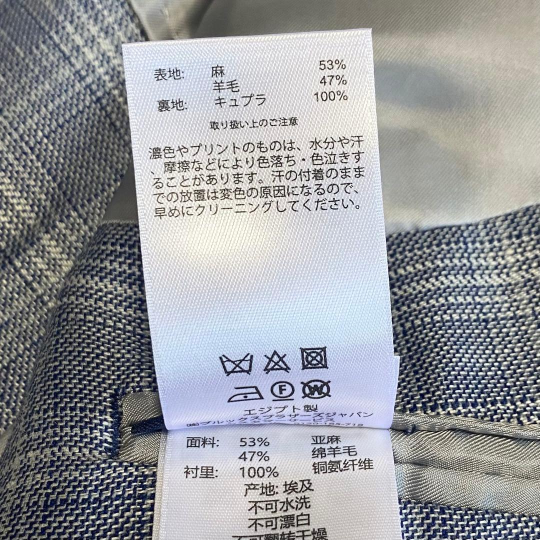 【希少3XL相当】ブルックスブラザーズ リネン テーラードジャケット チェック