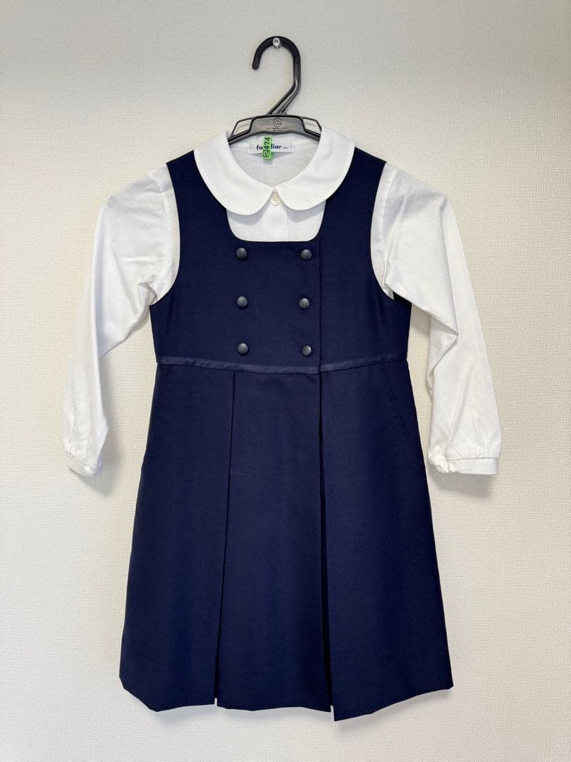ファミリア 女児アンサンブル、ブラウスセット120cm 小学校受験
