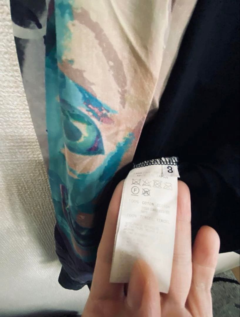 【即完売品】Yohji Yamamoto 袖切り替え 般若カットソー