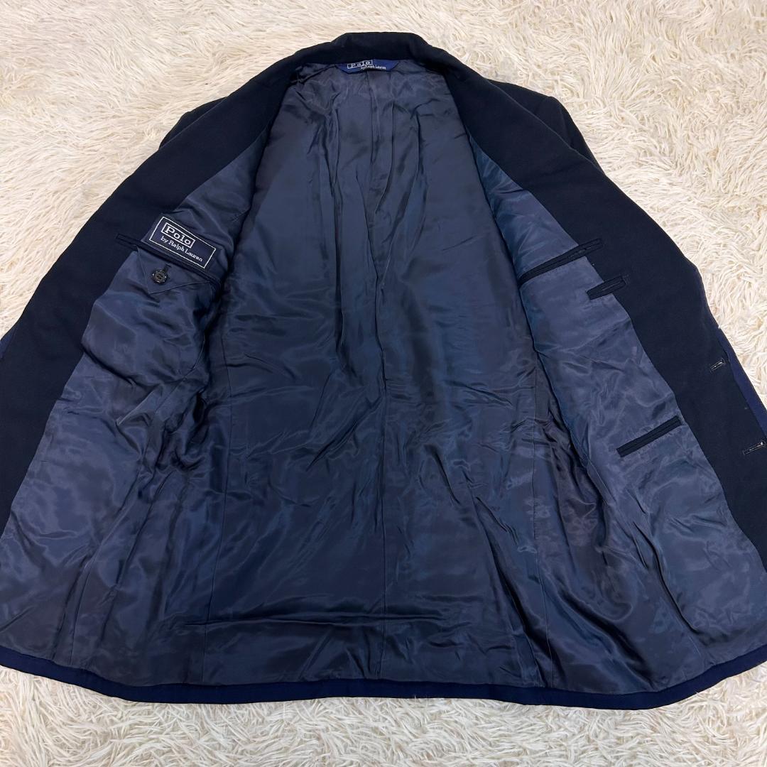 人気　ラルフローレン　紺ブレ　テーラードジャケット　ワッペン　王冠　A5