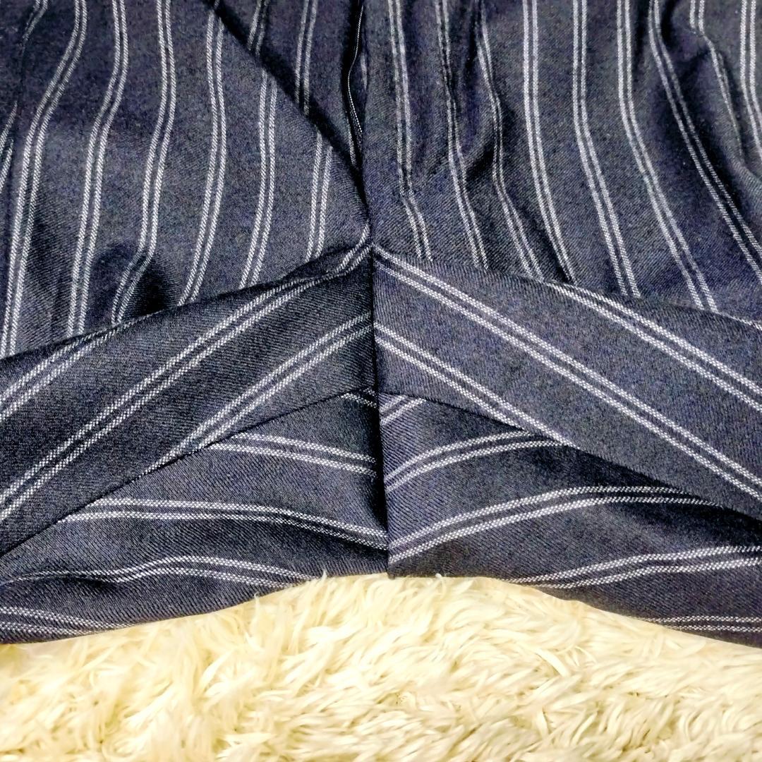 GUCCIシグネチャーモデル✨️美品 ネイビーストライプ 8Bダブルスーツ 48