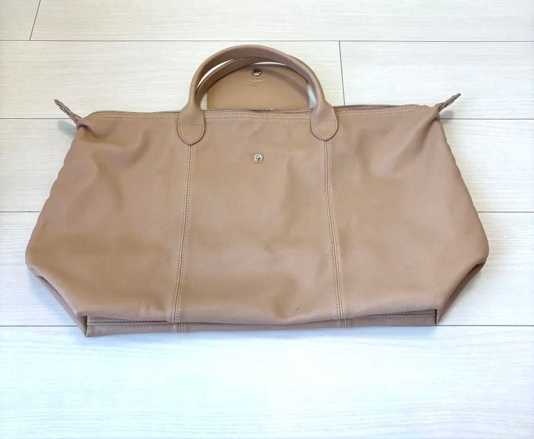 美品♡【ロンシャン】プリアージュキュイールL ベージュ