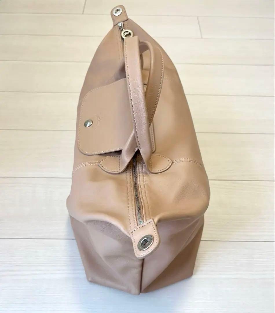 美品♡【ロンシャン】プリアージュキュイールL ベージュ