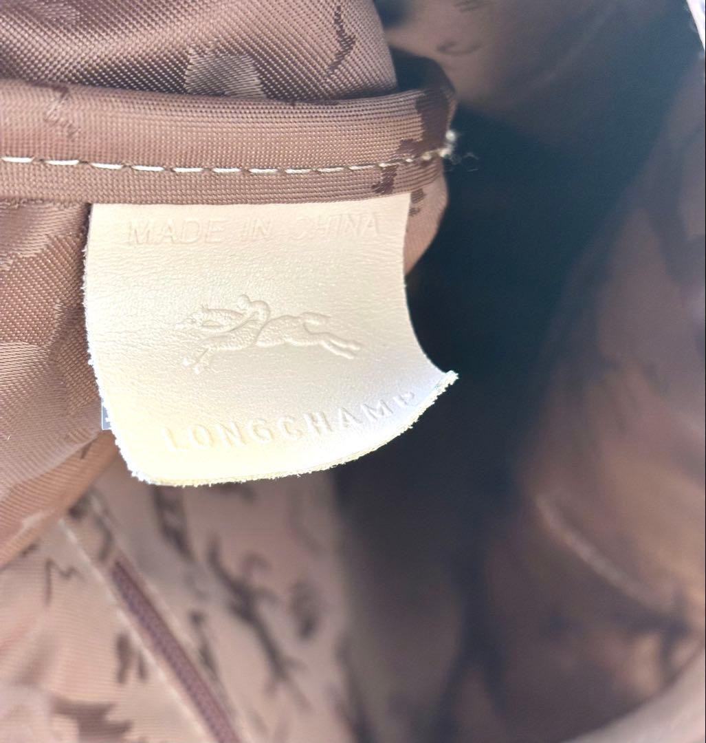 美品♡【ロンシャン】プリアージュキュイールL ベージュ