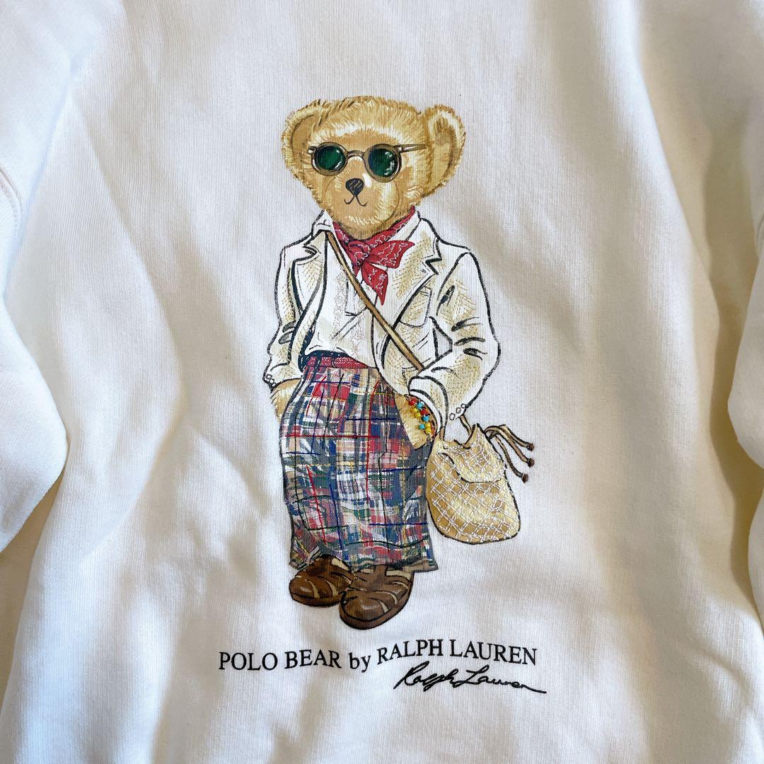 現行QRタグ✨ポロバイラルフローレン ビーズ刺繍 ポロベア スウェットトレーナー