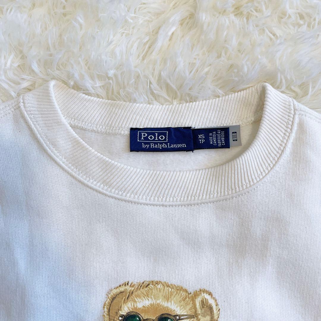 現行QRタグ✨ポロバイラルフローレン ビーズ刺繍 ポロベア スウェットトレーナー