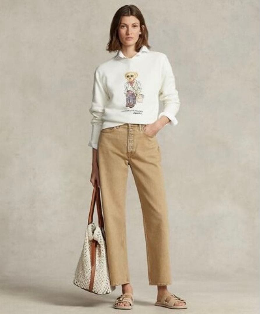 現行QRタグ✨ポロバイラルフローレン ビーズ刺繍 ポロベア スウェットトレーナー