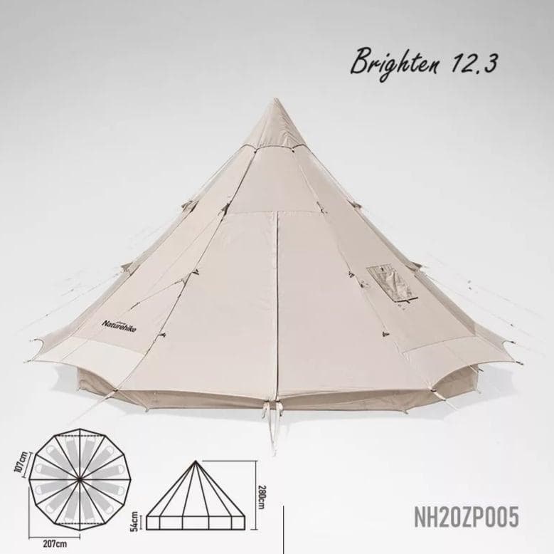 新品 Naturehikeポリコットンワンポールテント Brighten12.3