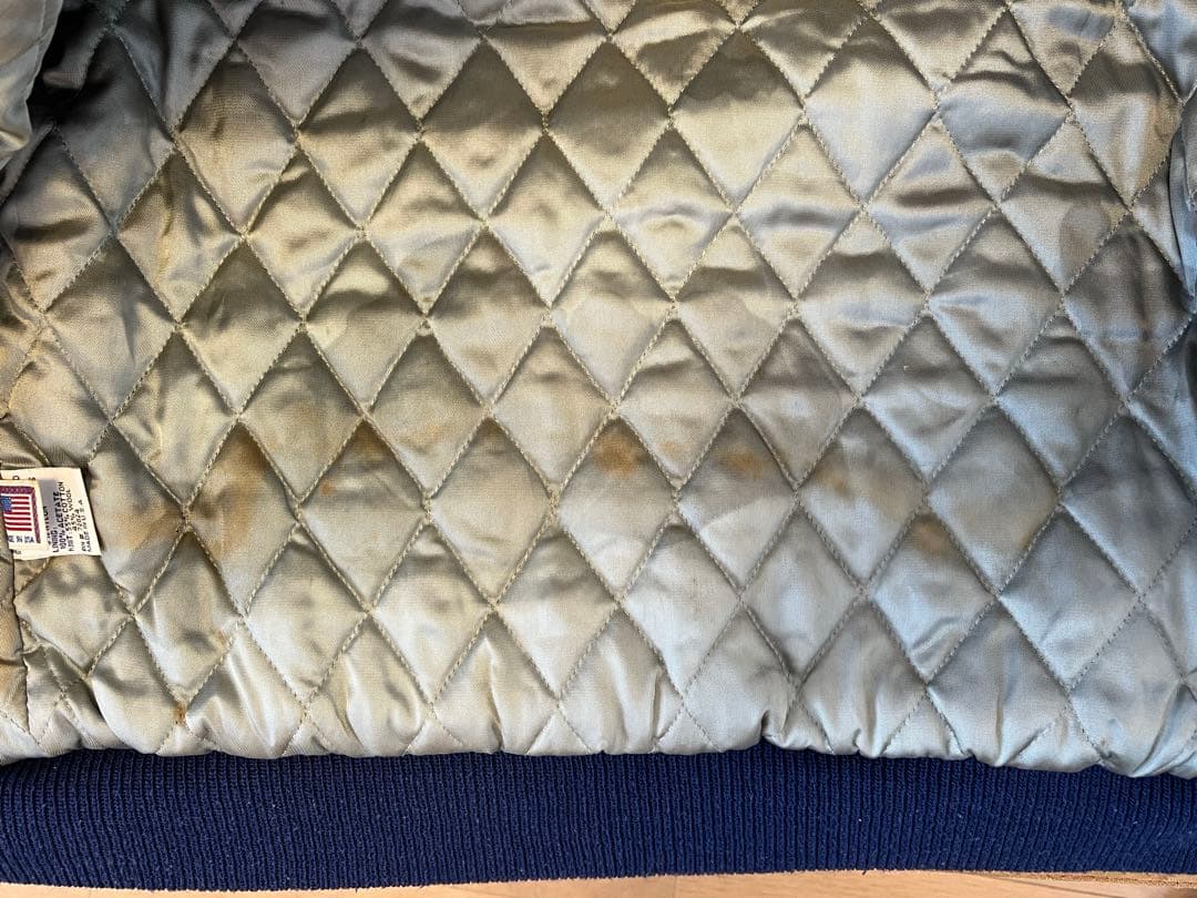 Golden bear ゴールデンベア　袖レザーワッペン刺繍　スタジャンメンズ