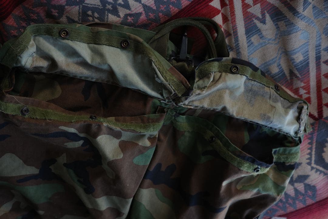 実物 USED 米軍 HGU-56/P ヘルメットバッグ ウッドランドカモ