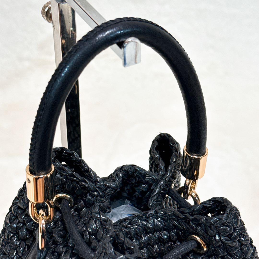 現行 極美品✨ フルラ ミオニード 2024SS ミニバッグ 巾着 ポーチ 黒