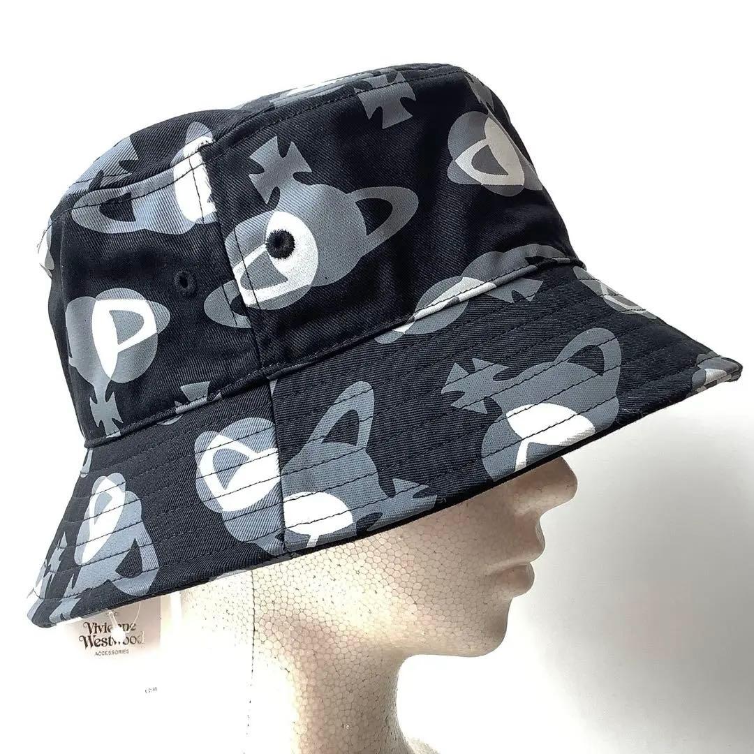 新品★ヴィヴィアンウエストウッド★ORB DOTSバケットハット★ブラック