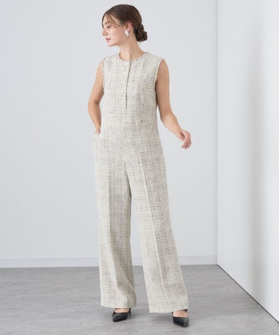 ANAYI オールインワントライスピンツィードオールインワン※ きき