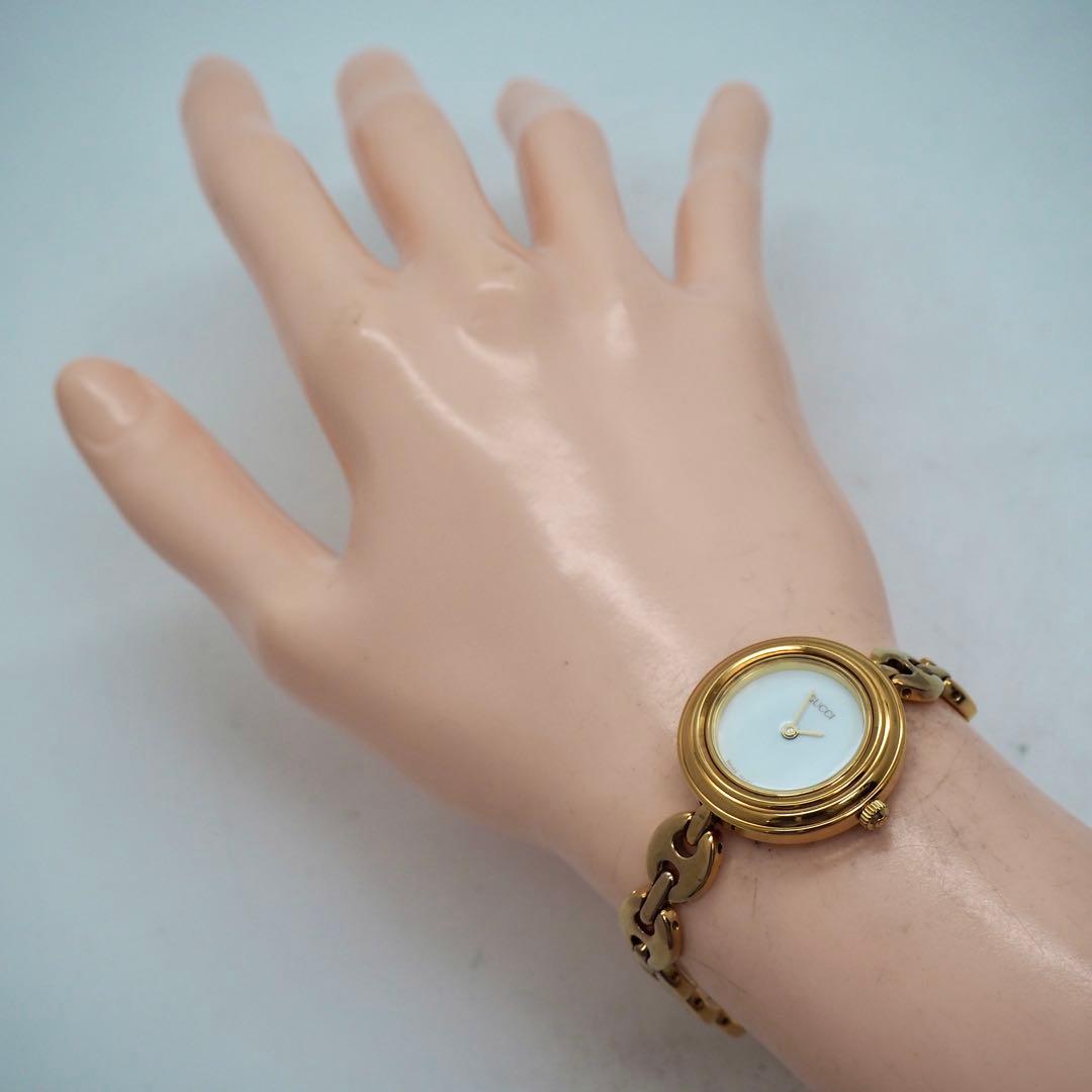 242 稼働【美品】GUCCI 時計　箱付き チェンジベゼル　6色　ゴールド