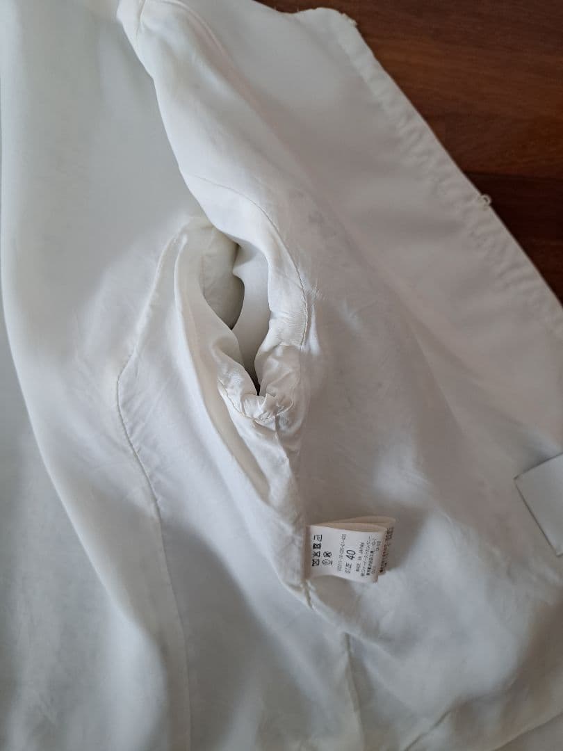 アナイ　ミックスツイード　ノーカラージャケット　40