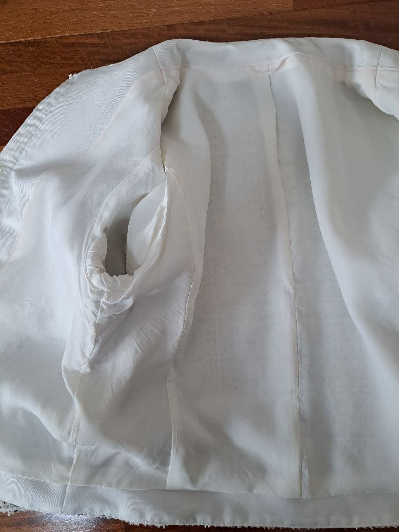 アナイ　ミックスツイード　ノーカラージャケット　40