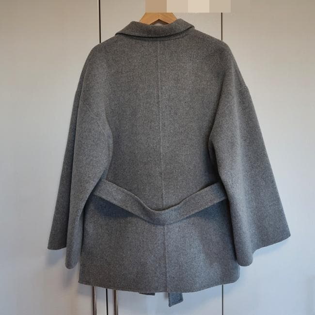 Theory ・カシミヤ混ベルト付きコート ウールコート■グレー■ S■ 7万