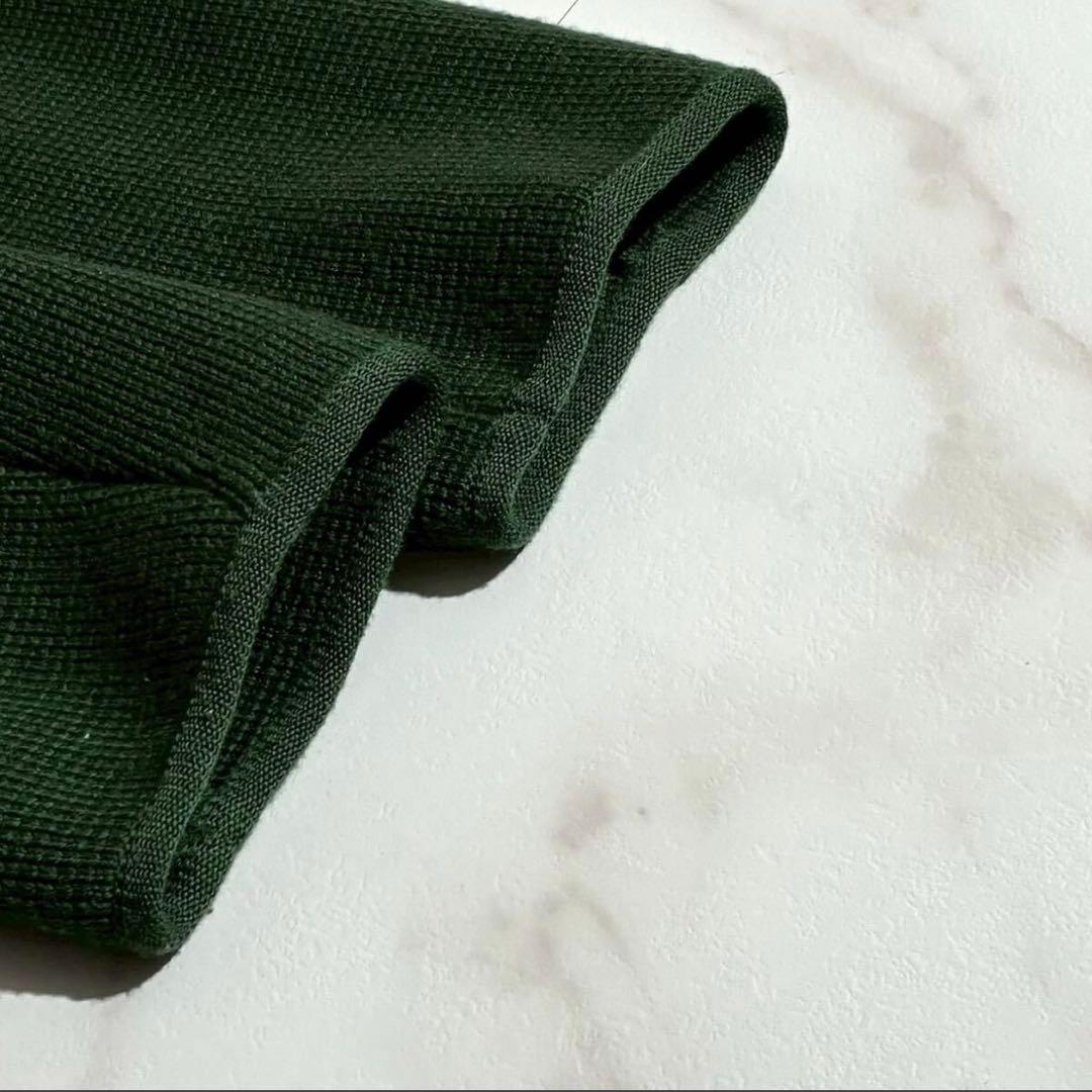 極美品/50(XL)ジョルジオアルマーニ ジャケット テーラード ニット生地 緑