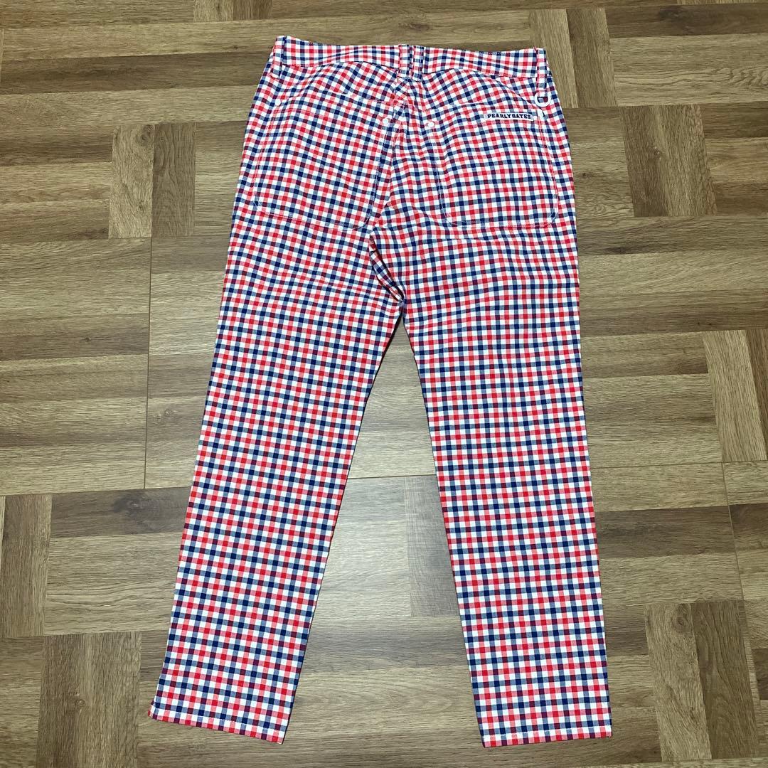 美品♡パーリーゲイツ♡セットアップ♡チェック♡トリコロール♡レッド♡ホワイト♡S