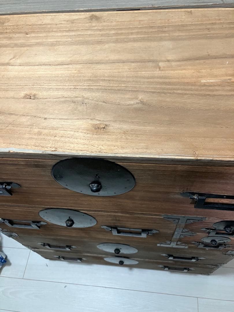 ②★希少★おしゃれ　大正時代 絹ダンス　和ダンス　和箪笥 収納家具【引取限定】