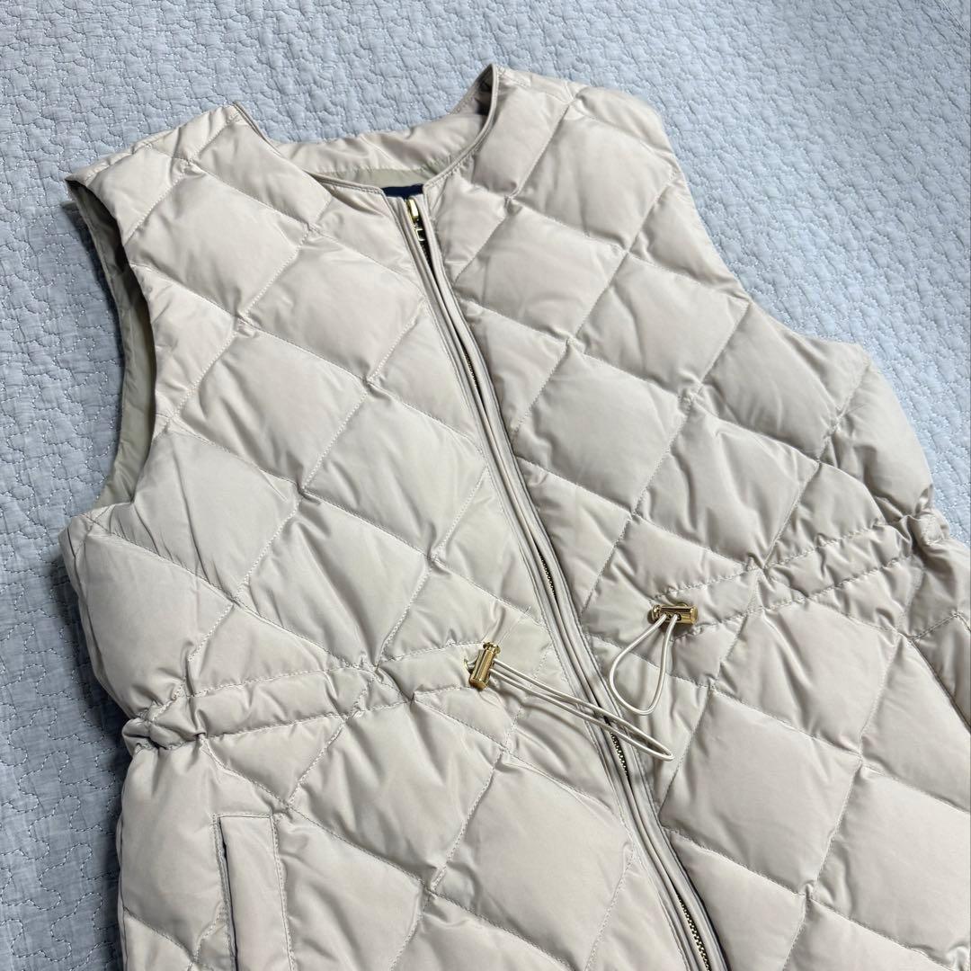 極美品✿UNFILO TION キルティングダウンジレ　M ベージュ