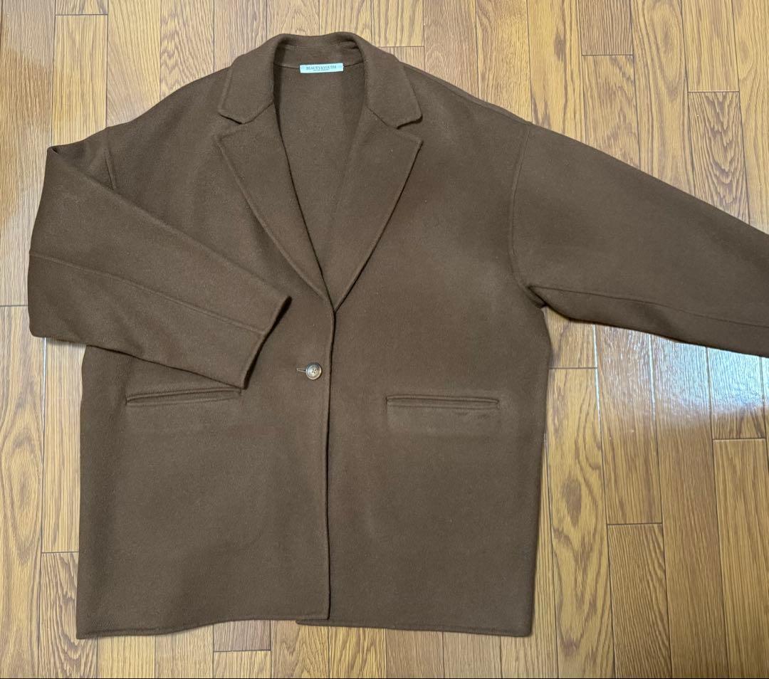 BEAUTY&YOUTH ウールコート チェスターコート　ブラウン　茶色