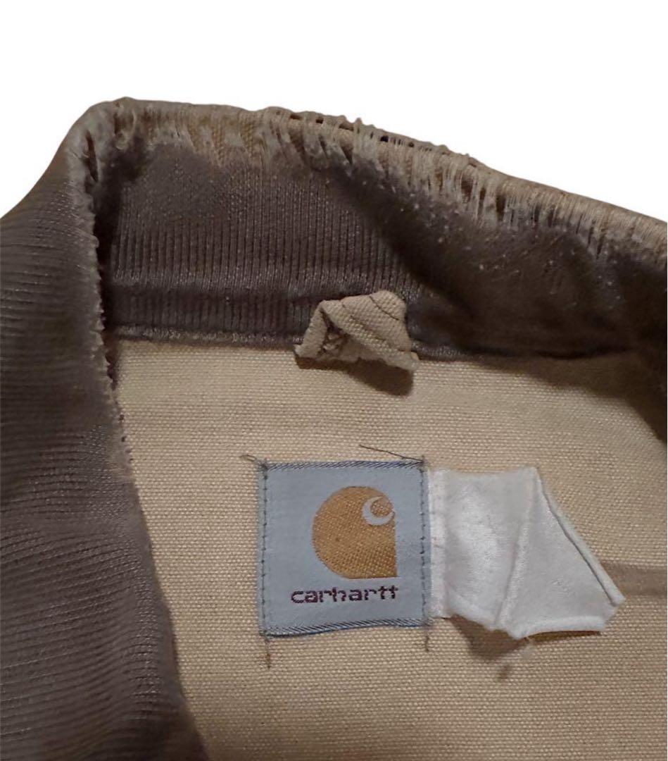 80s カーハート デトロイトジャケット 裏地なし L フェード