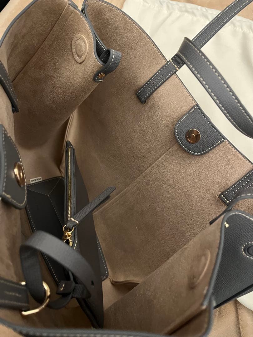 POLENE Cyme エディション ガレ テクスチャード トートバッグ