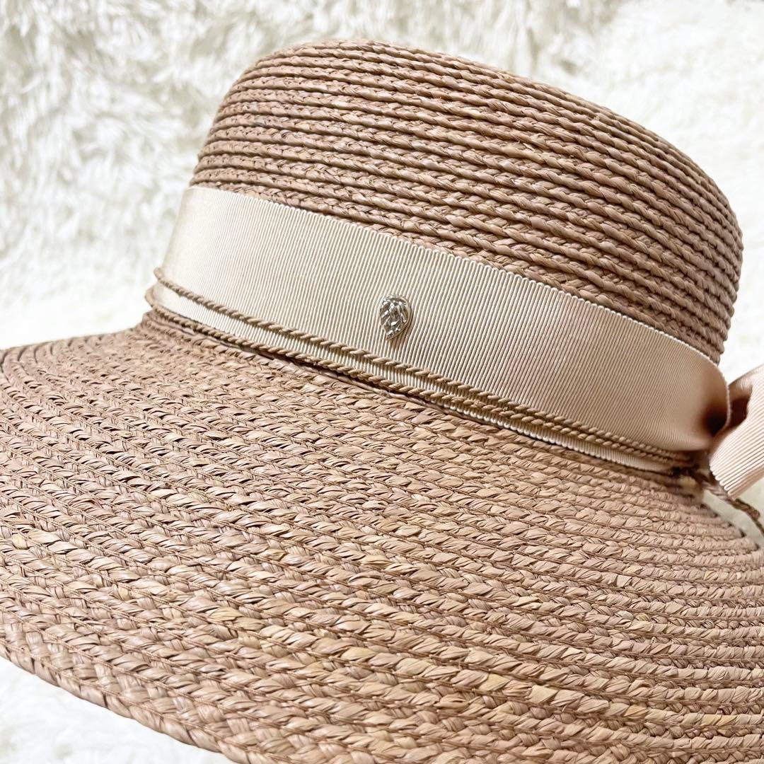 美品✨ヘレンカミンスキー　吉川ひなの着用 ニューポート　ラフィアハット　リボン