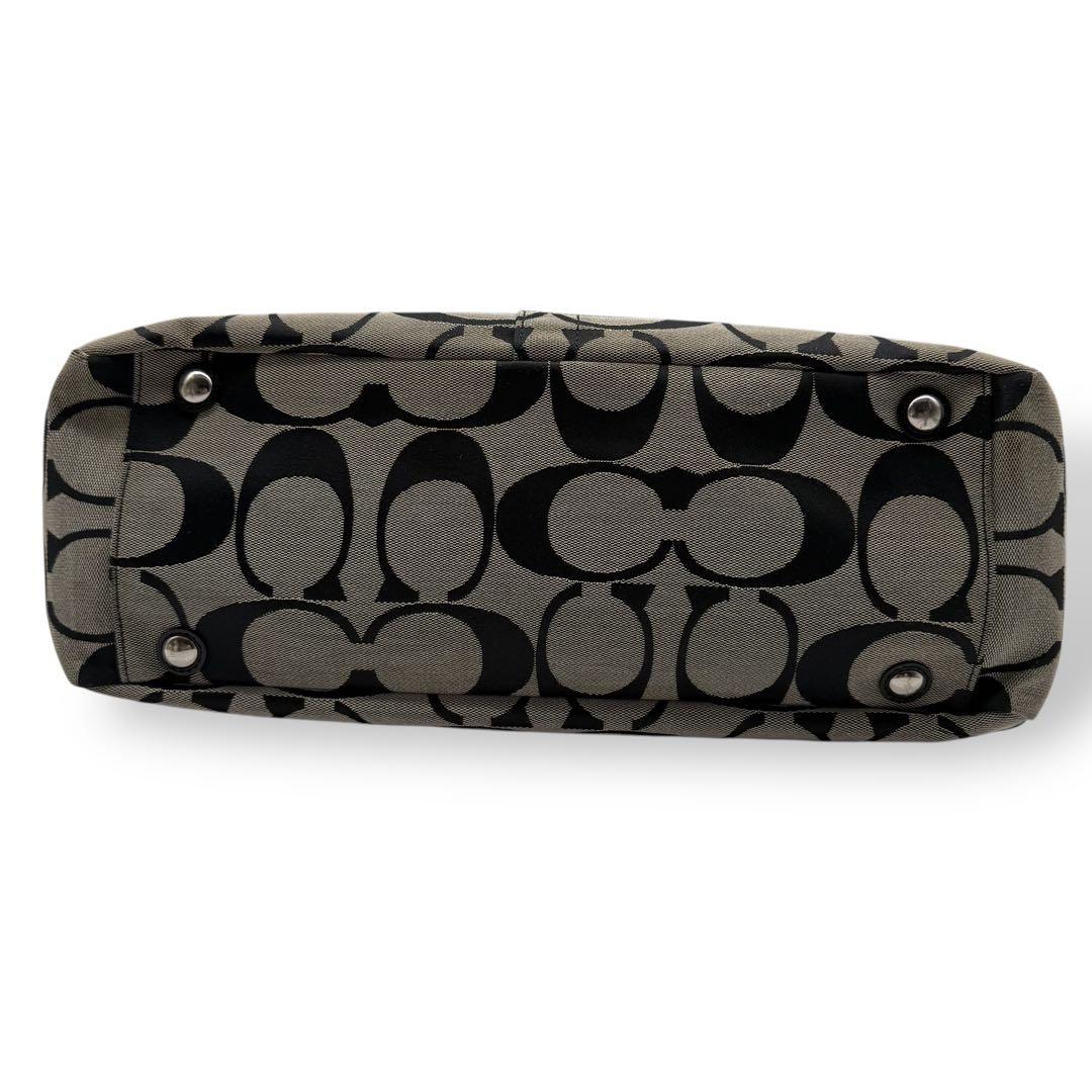 COACH コーチ トートバッグ キャンバス マザーズバッグ A4収納可能 黒