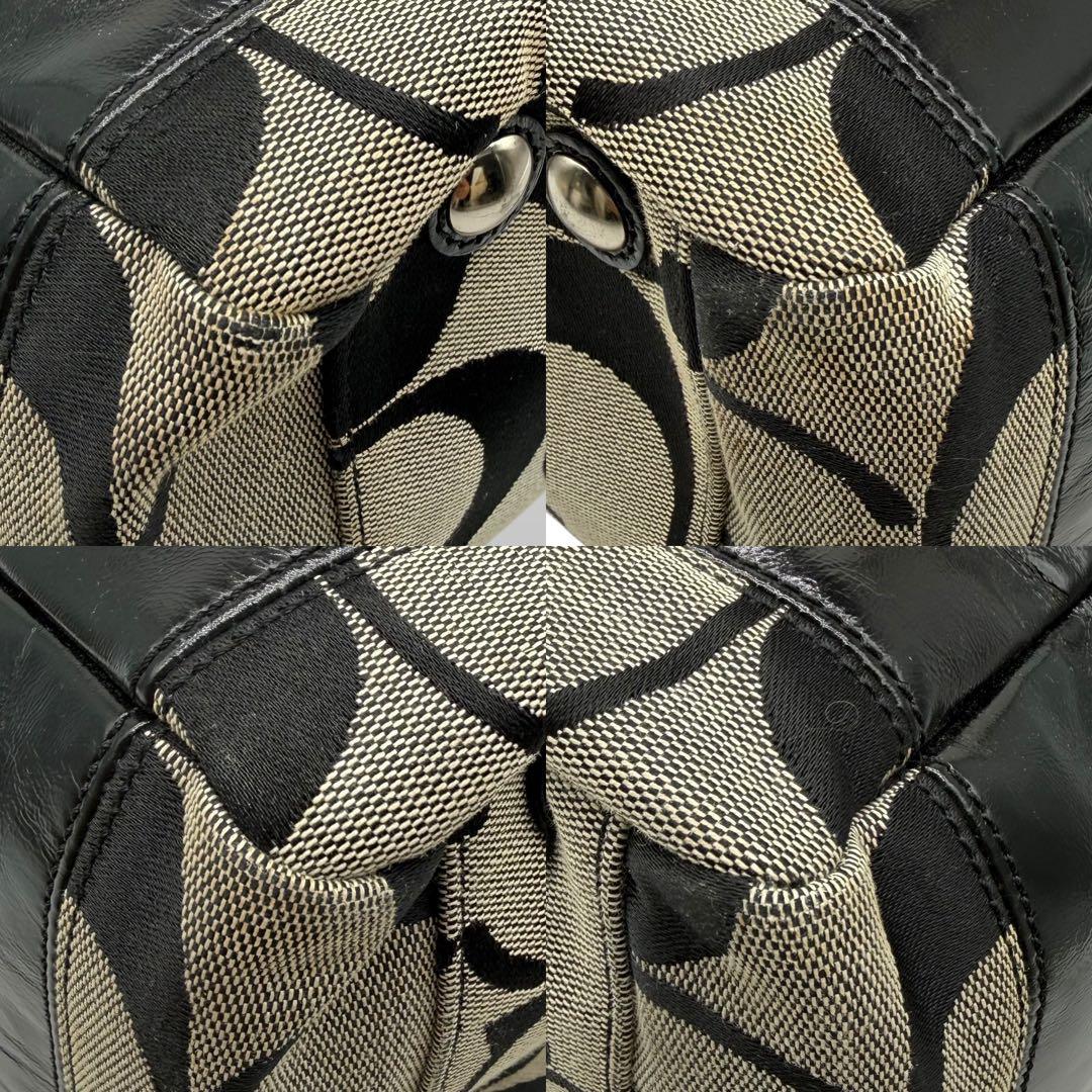 COACH コーチ トートバッグ キャンバス マザーズバッグ A4収納可能 黒