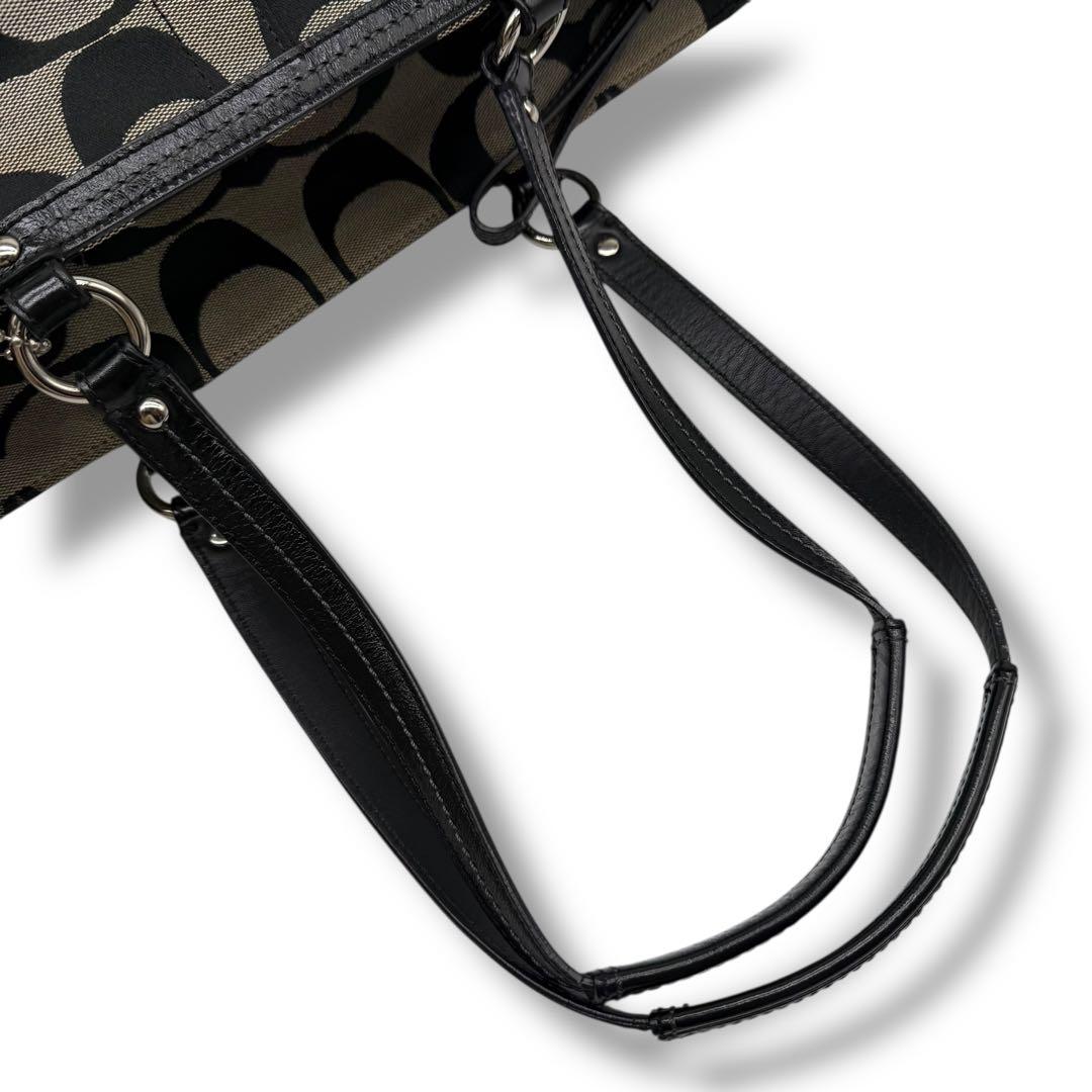 COACH コーチ トートバッグ キャンバス マザーズバッグ A4収納可能 黒