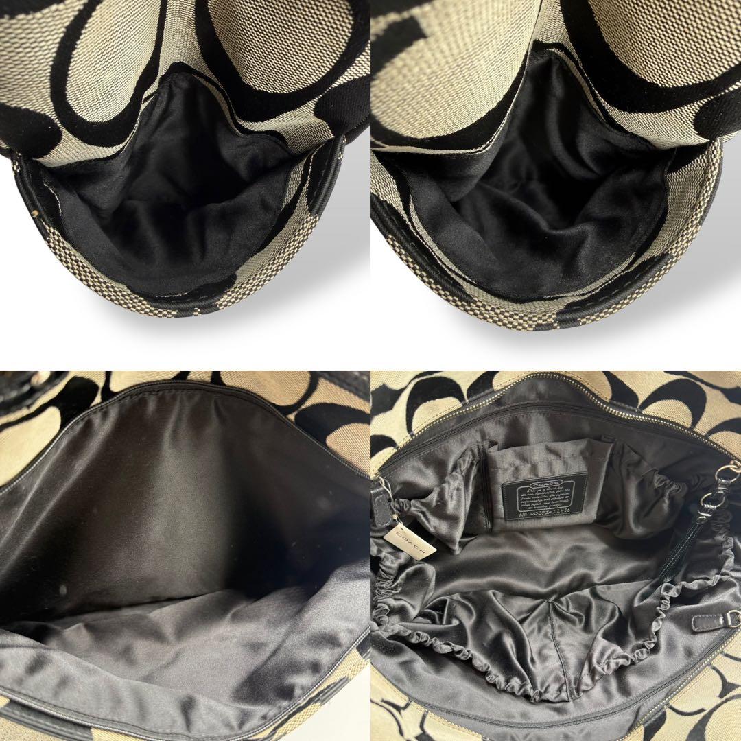 COACH コーチ トートバッグ キャンバス マザーズバッグ A4収納可能 黒