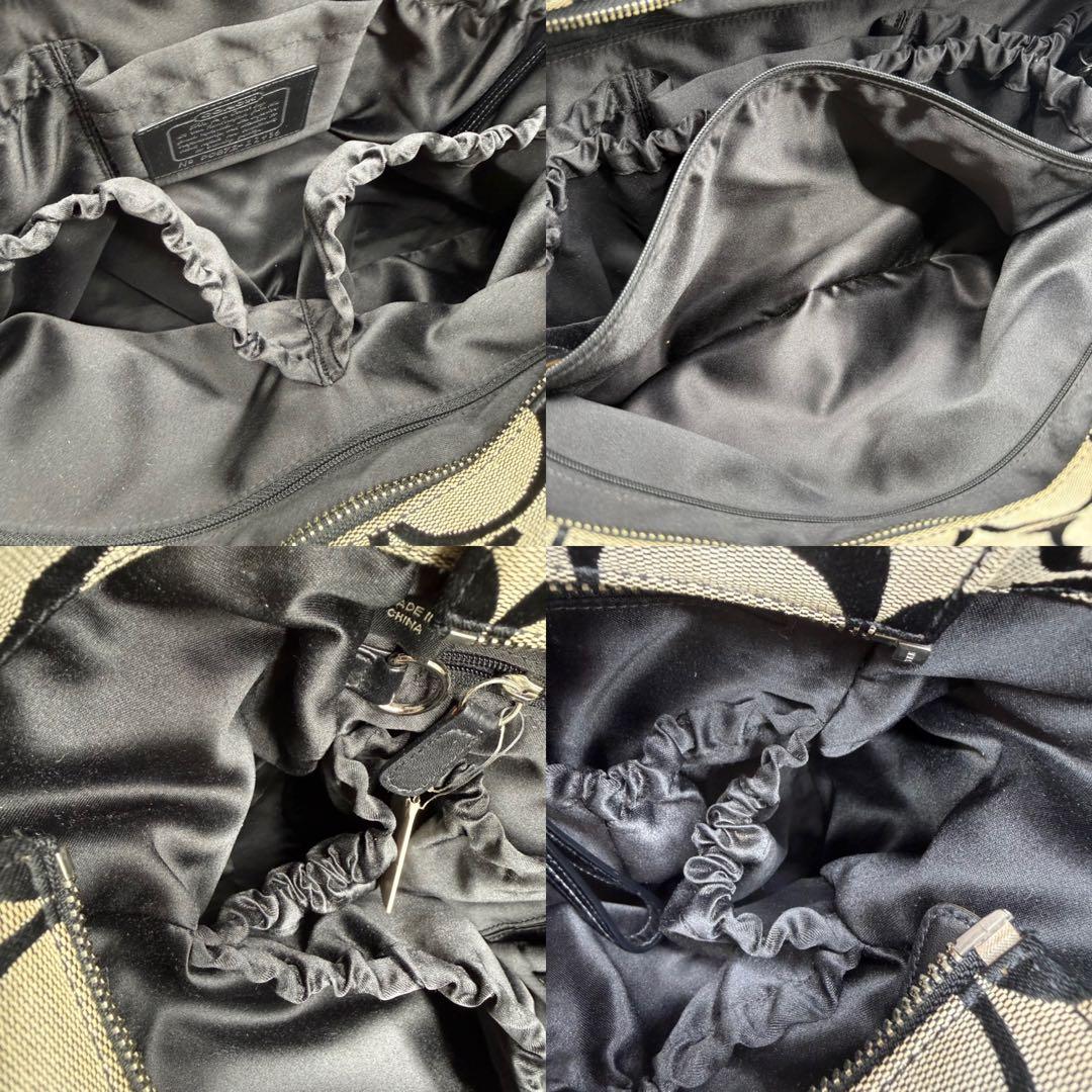 COACH コーチ トートバッグ キャンバス マザーズバッグ A4収納可能 黒