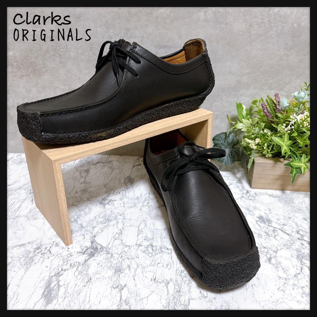 極美品【Clarks クラークス】ナタリー ワラビー 革靴 UK9 本革 黒