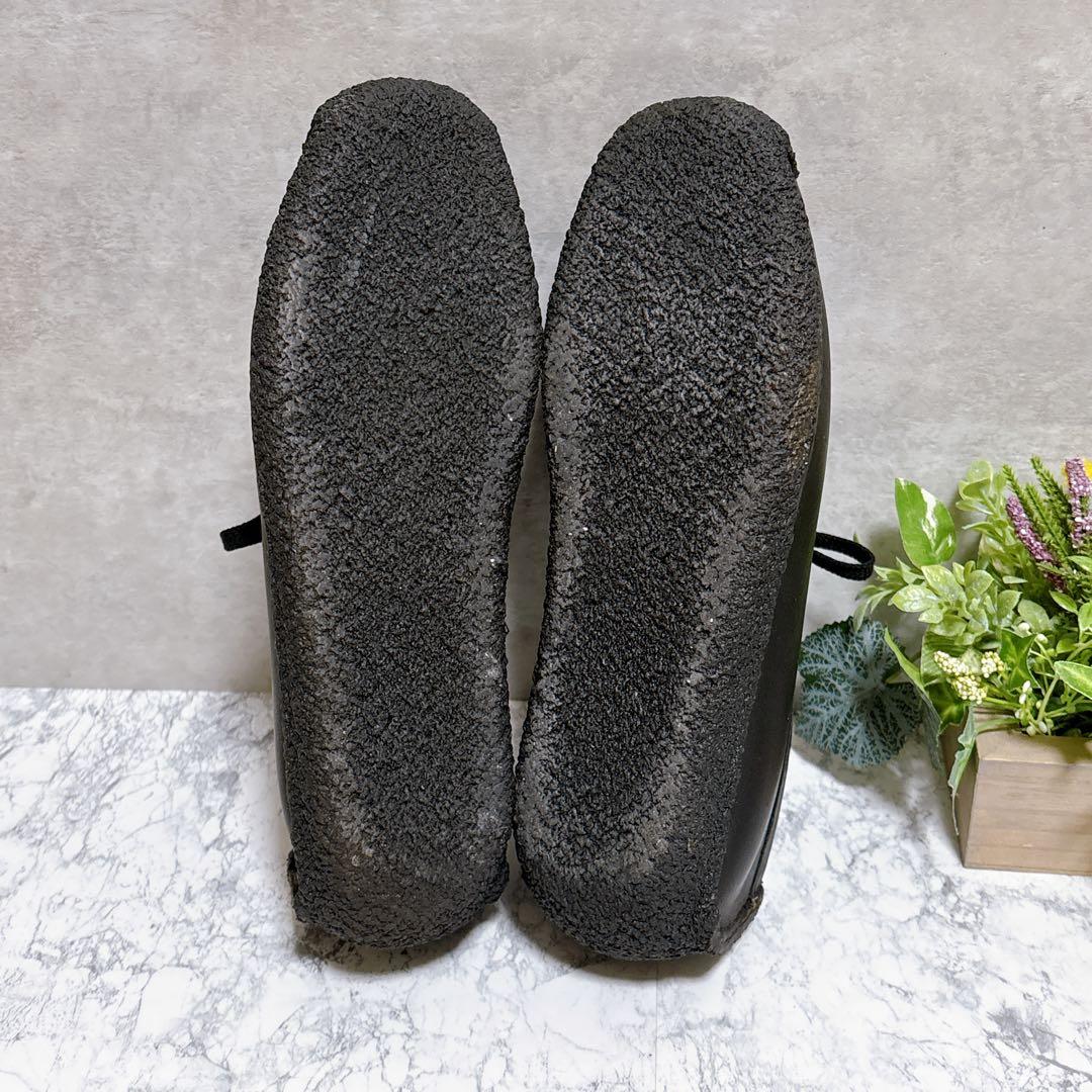 極美品【Clarks クラークス】ナタリー ワラビー 革靴 UK9 本革 黒