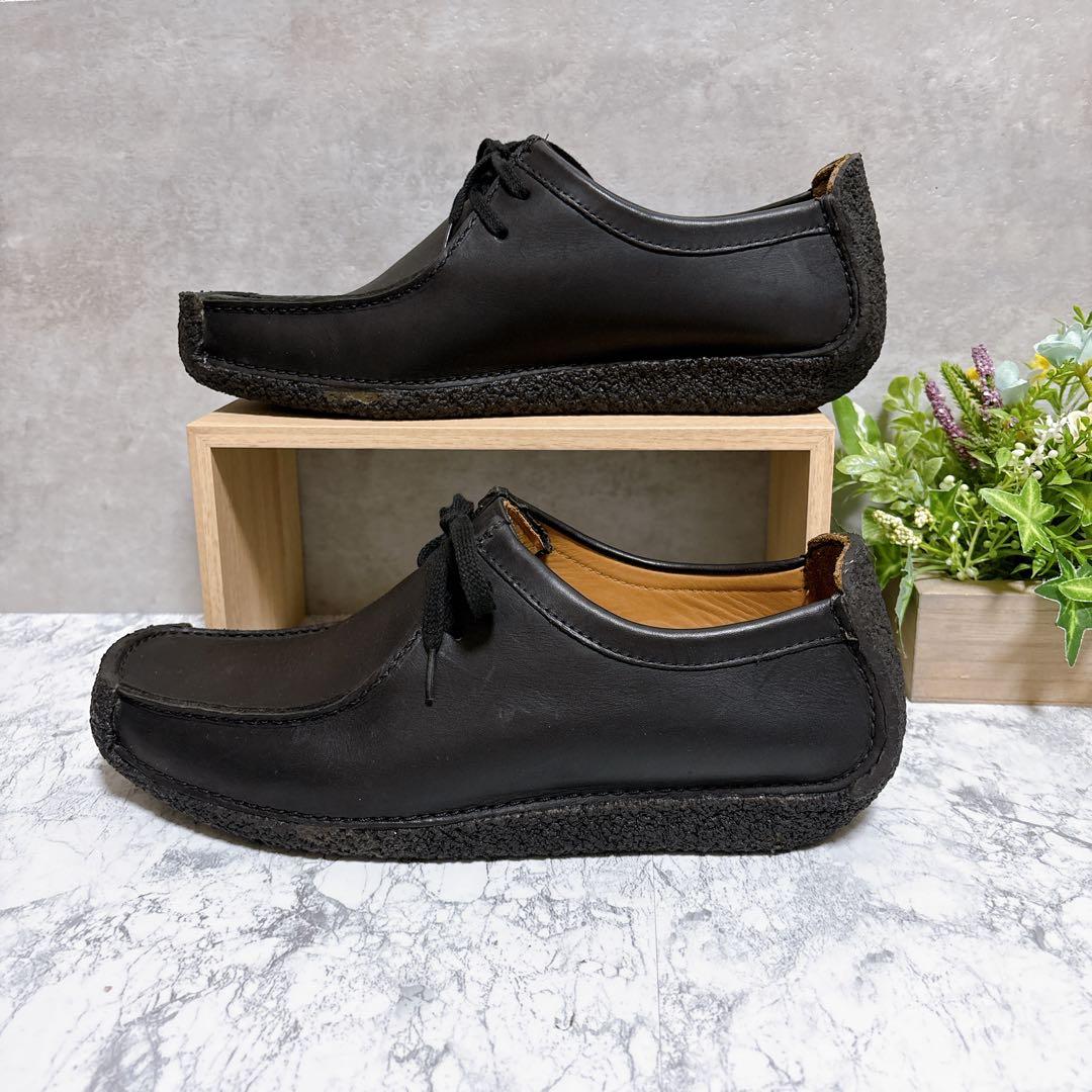 極美品【Clarks クラークス】ナタリー ワラビー 革靴 UK9 本革 黒