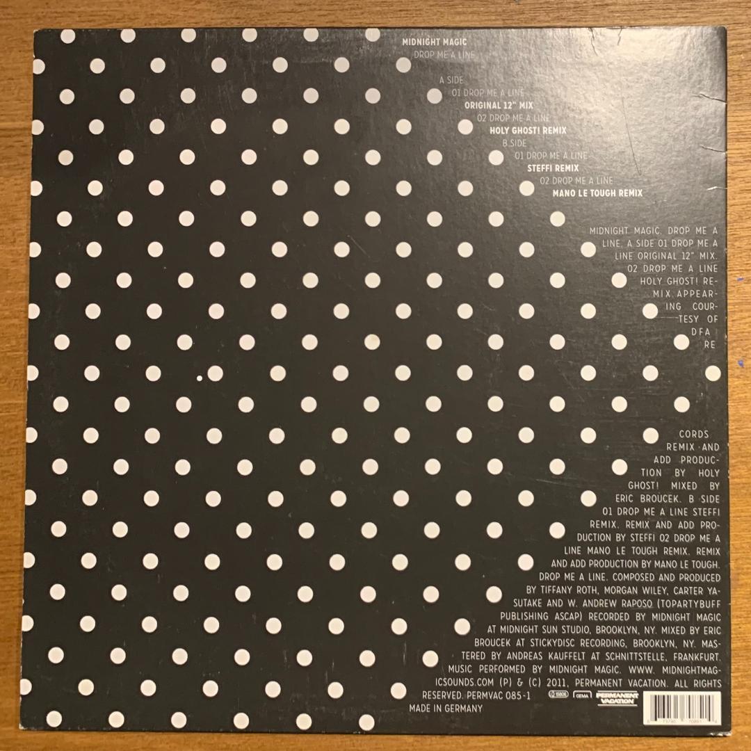洋楽 MIDNIGHT MAGIC / DROP ME A LINE 12\"
