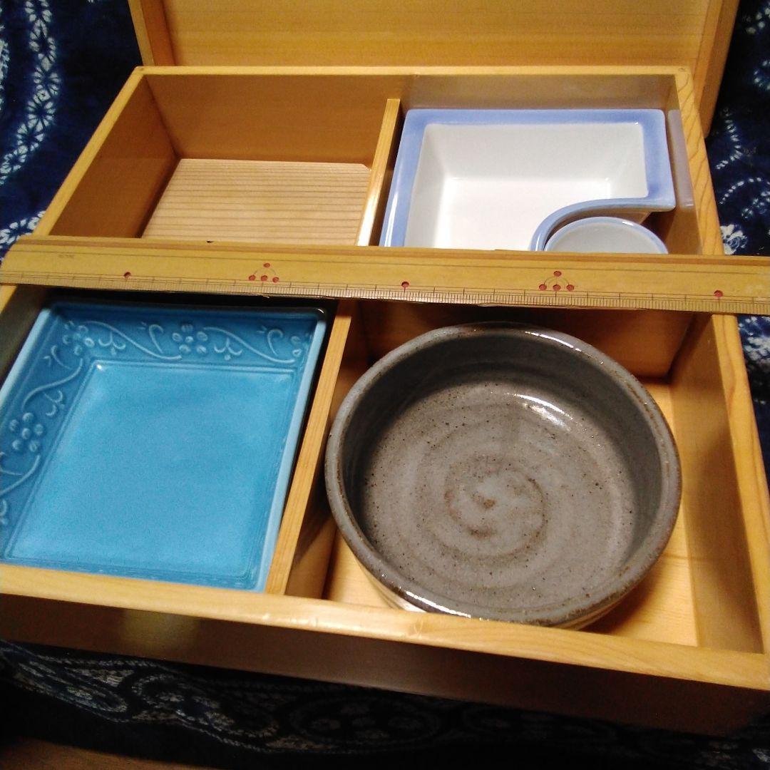 さくぞう　松花堂弁当　仕切り 皿付き　ヒノキ　5客