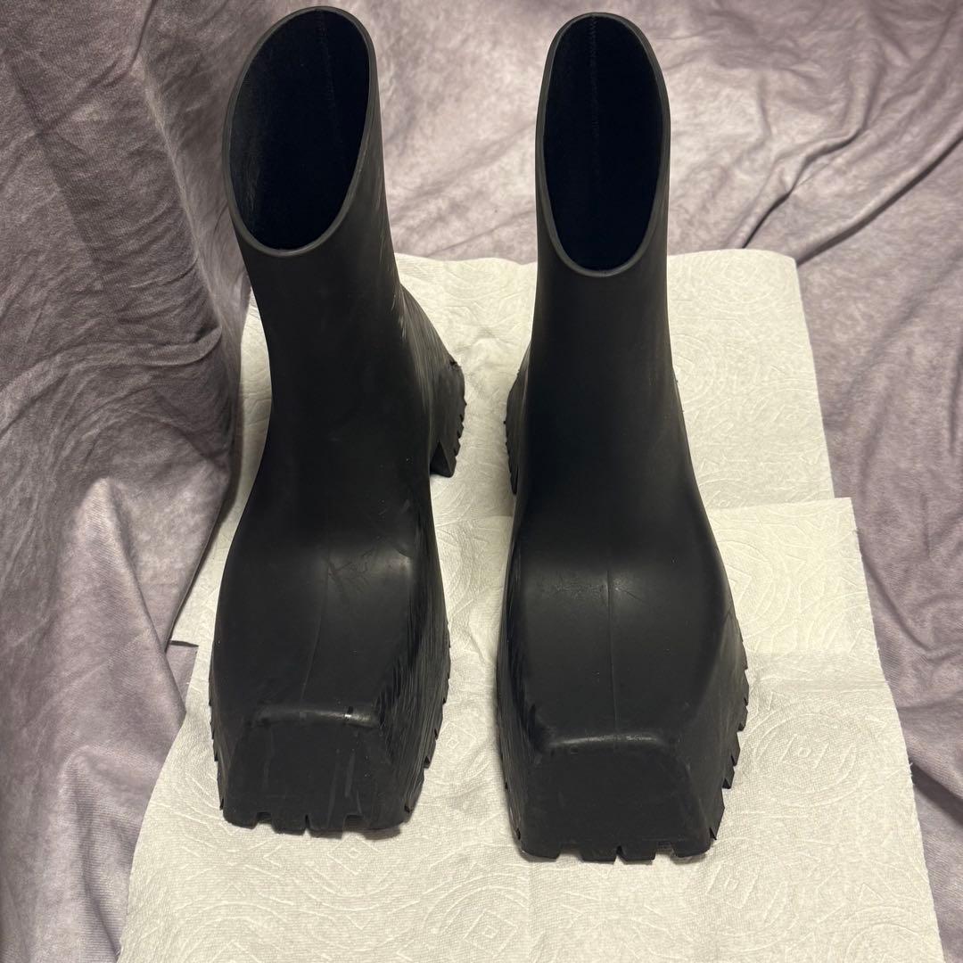 靴 BALENCIAGA Trooper Rubber Boots Black 42
