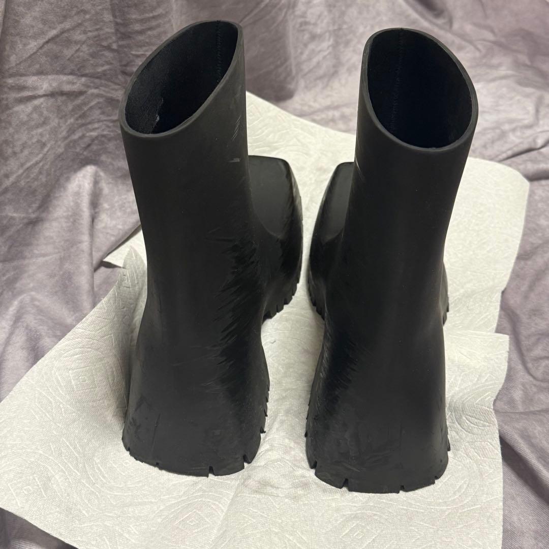 靴 BALENCIAGA Trooper Rubber Boots Black 42