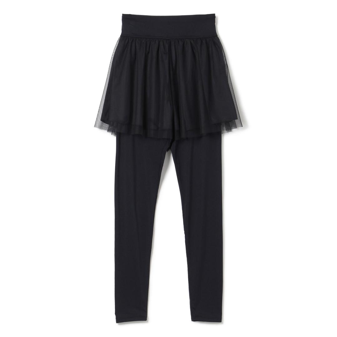 チャコット　ヨガ　バレエ　チュールショートパンツ付きレギンス