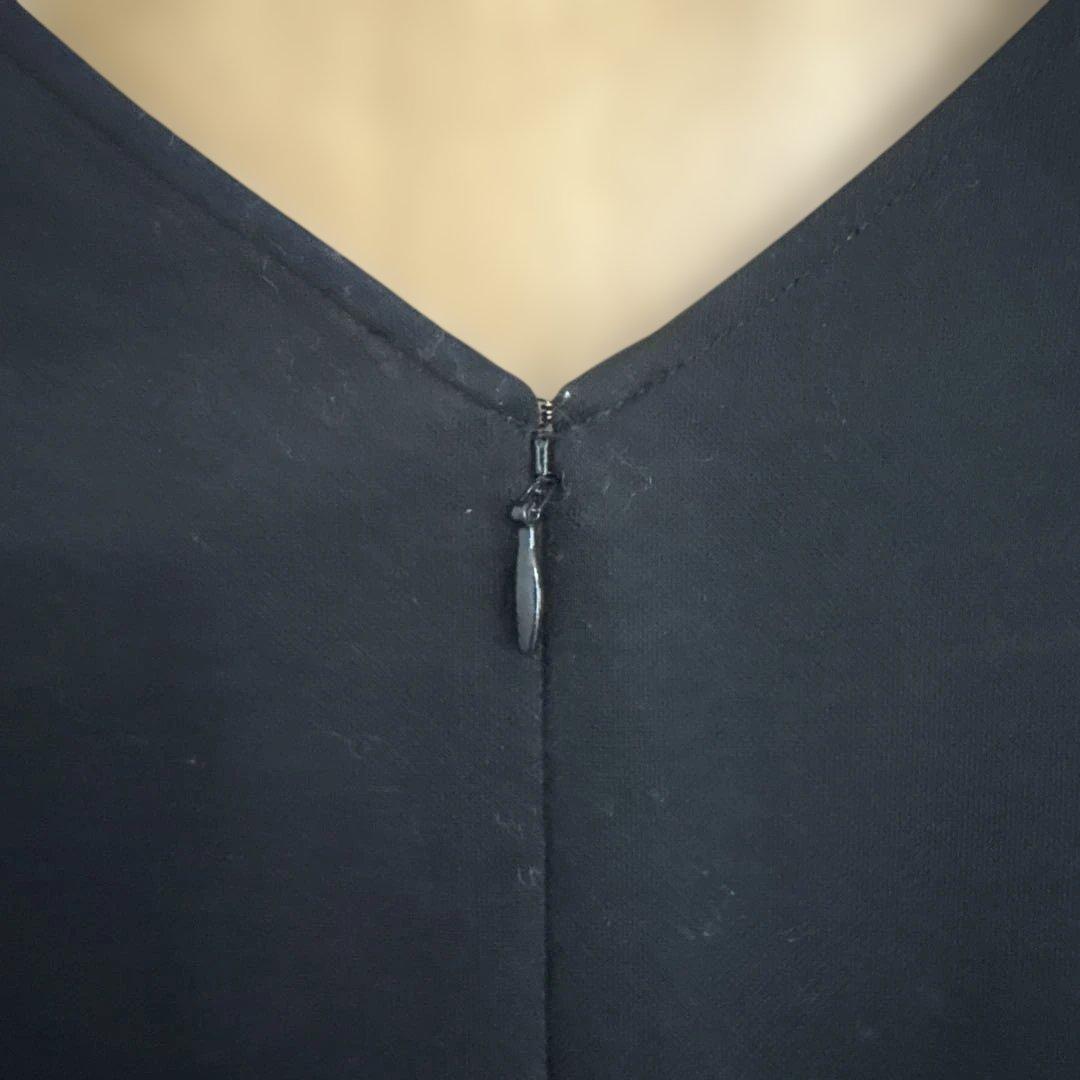 ユナイテッドアローズ　リボン カットジャカード ロングワンピース　ブラック