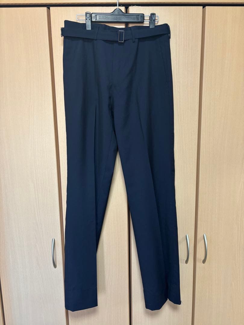 Prada 09ss wool slacks navy ストレート ワイド